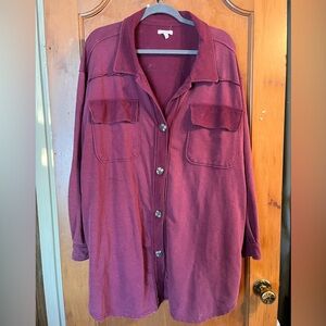 Maurice’s 3x Oversized Collegiate Shacket